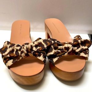 Loeffler Randall - Regina Leopard-print canvas mules.  Size 7 new